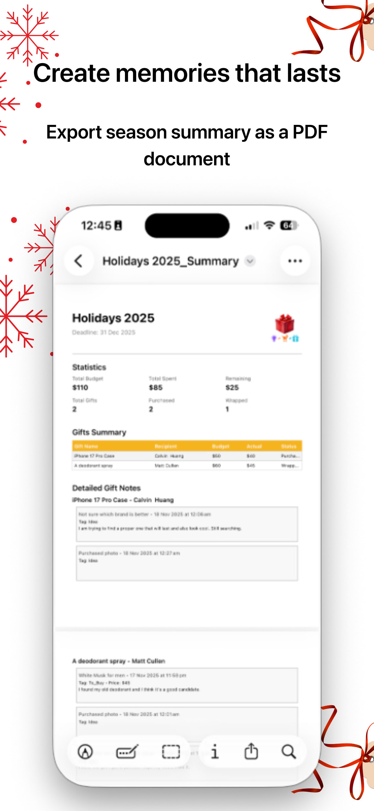GiftTracker Screenshot 6