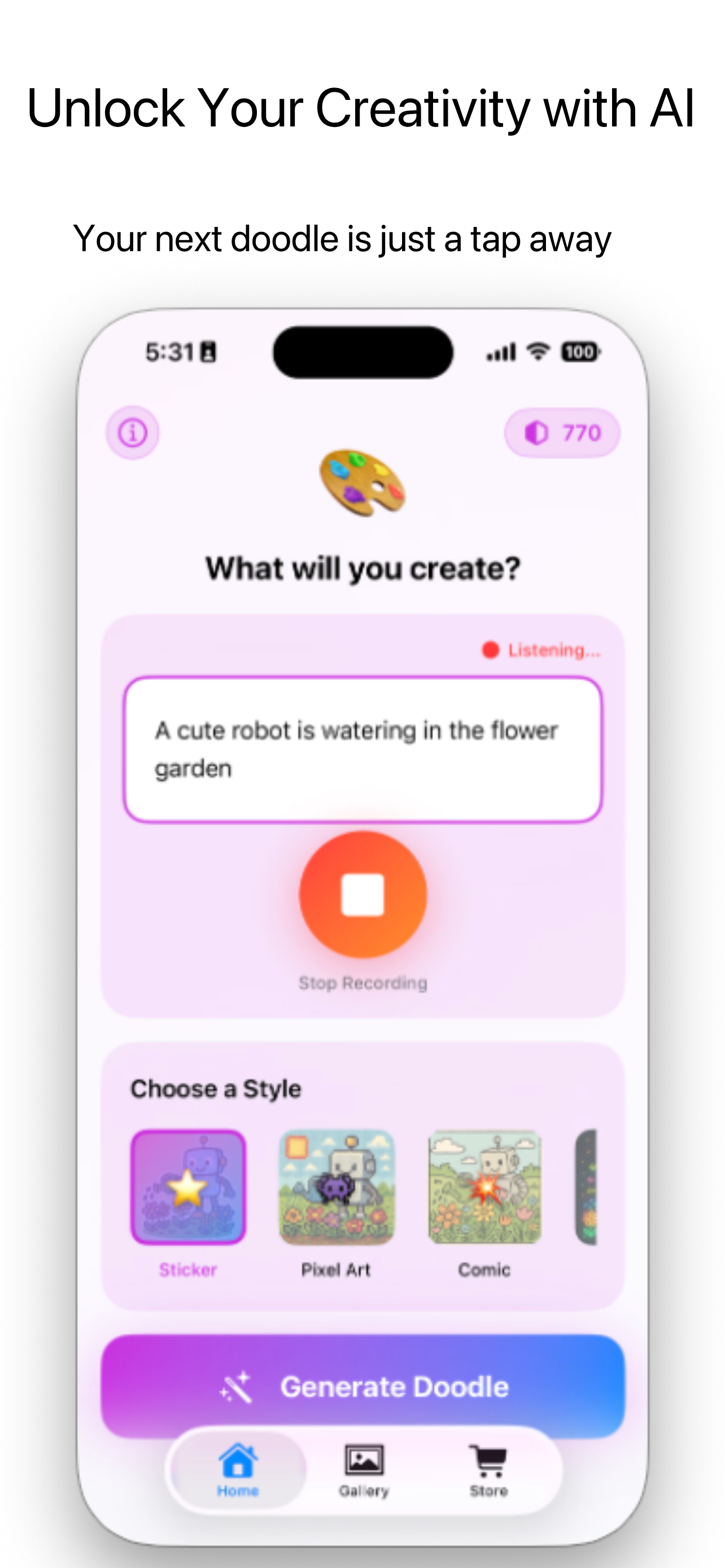 Voice Doodle Screenshot 1